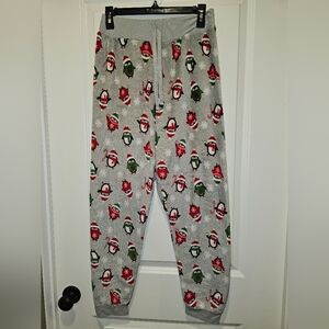 Cozy Gray Penguin Kids Pajamas